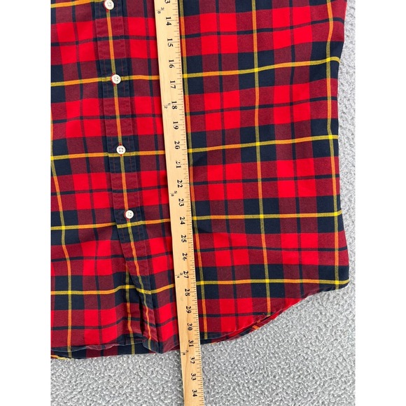 RALPH LAUREN Classic Fit Flannel Shirt Men Large Windowpane Plaid‎ Button Down - Picture 11 of 16
